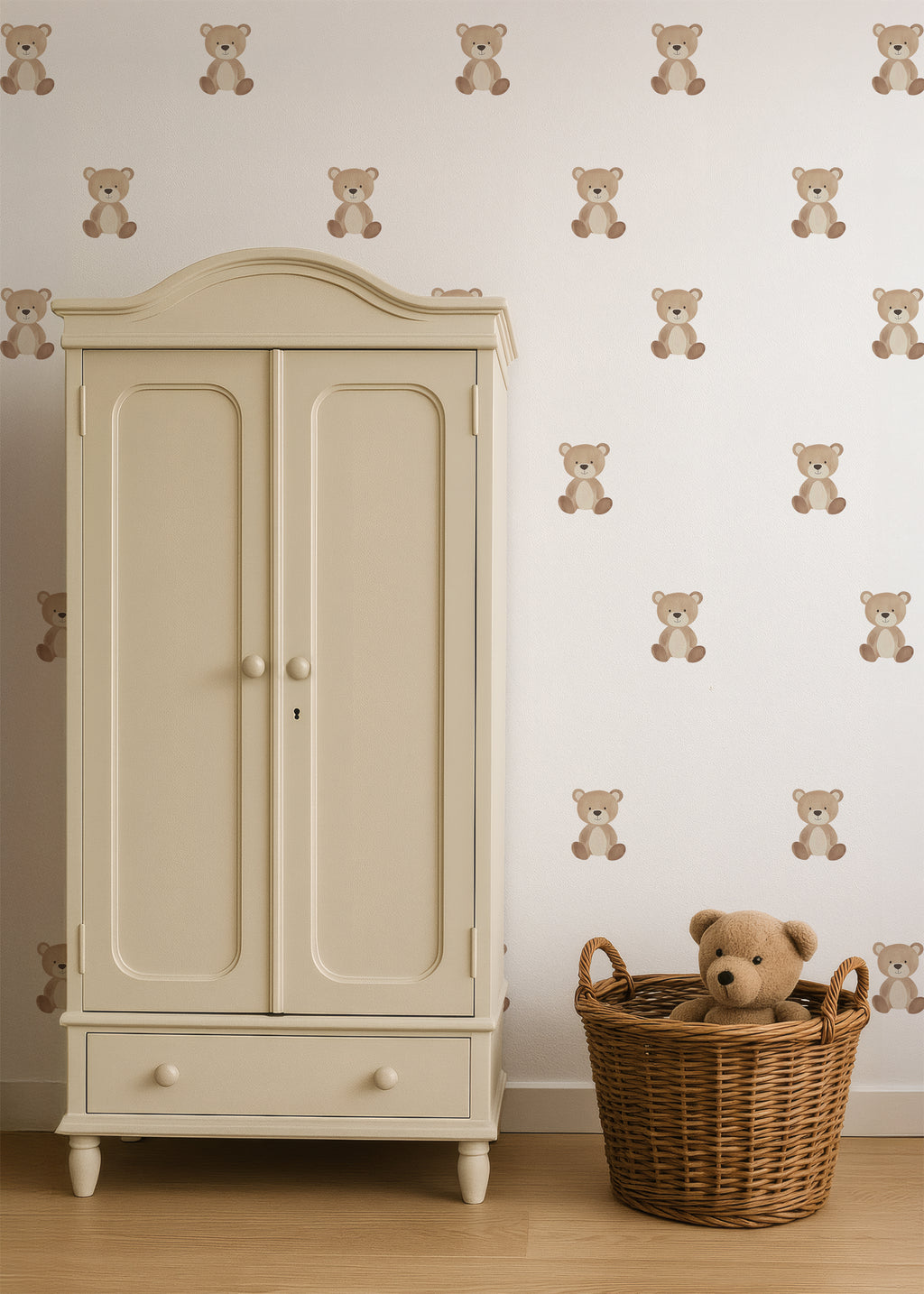 Beige Bear Wall Decals