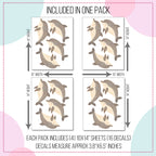 Beige Dolphin Wall Decals