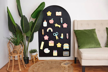 Pastel School Magnet Set - ABC Letters Back To School Decorative Magnets, Magnets for Magnet Magic Arch, Play wall, Educational Learning