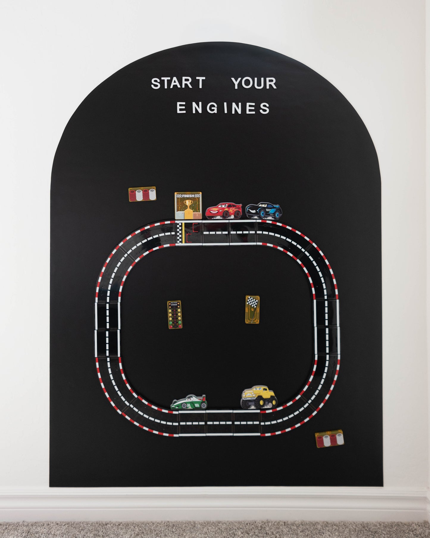 NEW REMOVABLE Magnet Magic Arch - With Fabric-Grip Technology - Damage-Free Magnetic Wall Decal for Kids, Wall Decal