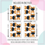 Blue Sweater Bear Wall Decals