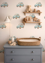 Blue VW Bug Wall Decals