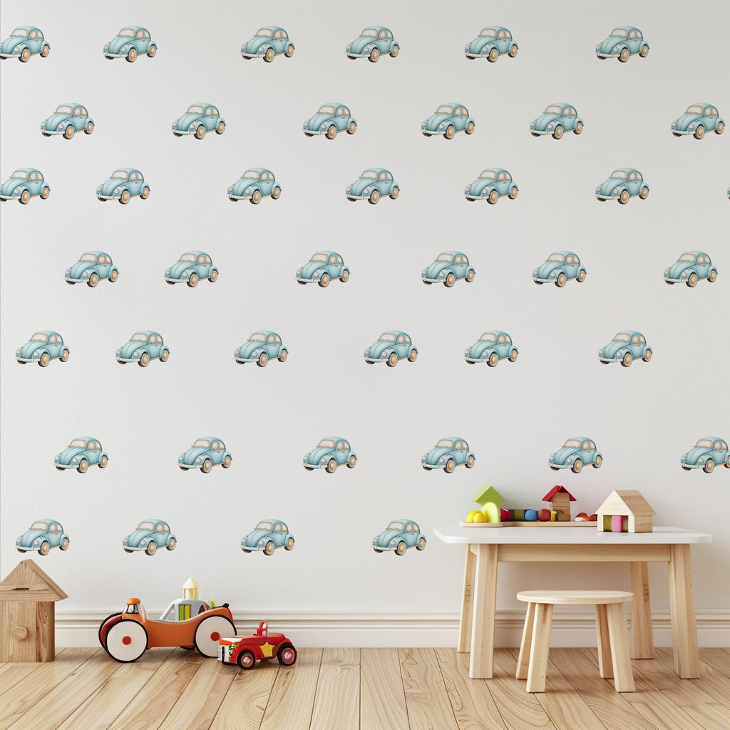 Blue VW Bug Wall Decals