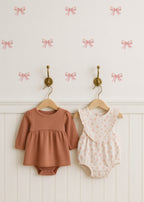 Blush Dot Bows Wall Decals