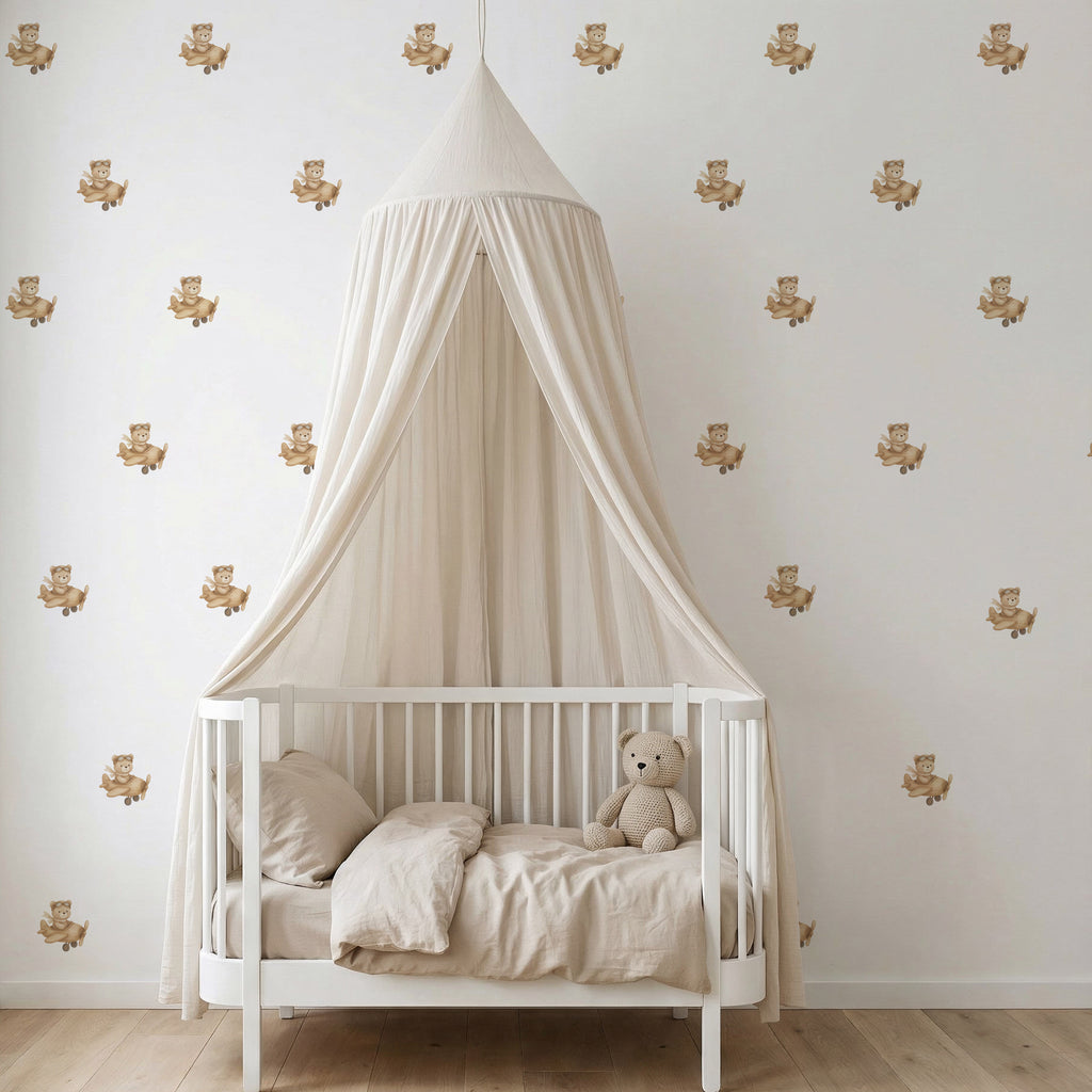 Boho Aviator Bear Wall Decals