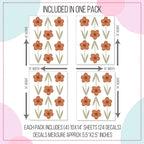 Boho Wildflower Wall Decals