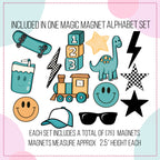 Boys Magnet Set - Fun Kids Magnets For Magnet Magic Wall & More