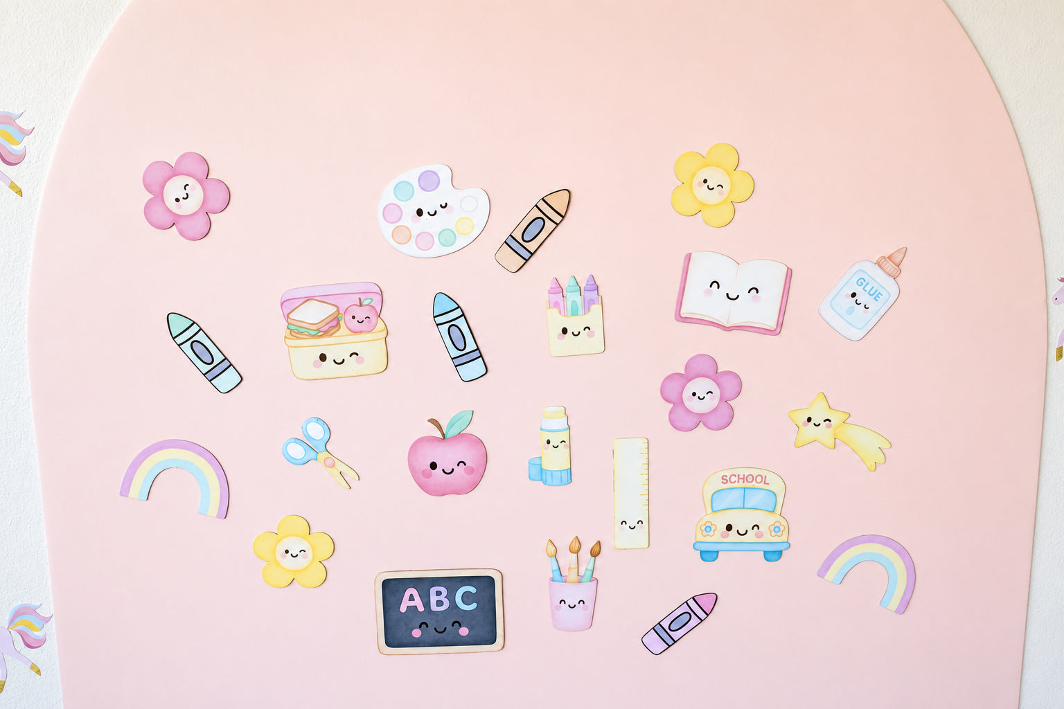 Pastel School Magnet Set - Back To School Magnets For Magnet Magic Wall & More