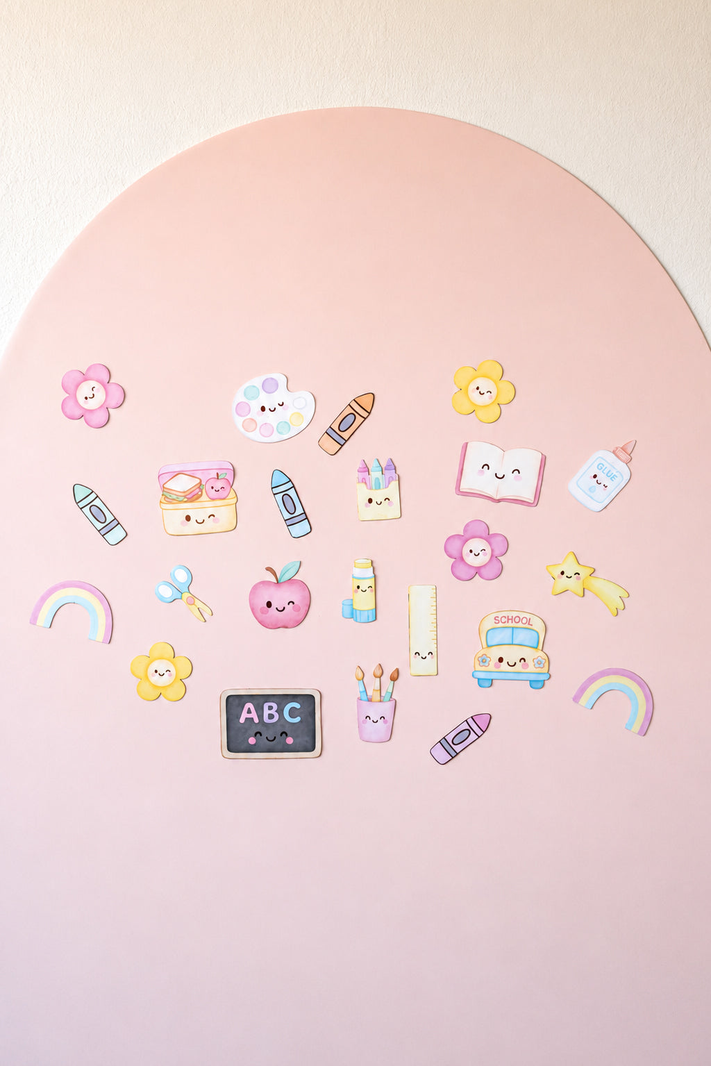 Pastel School Magnet Set - Back To School Magnets For Magnet Magic Wall & More