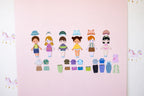 Dress Up Dolls - For Magnet Magic Wall & More
