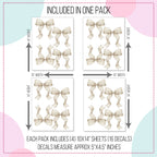 Cream Lace Bow Wall Decals