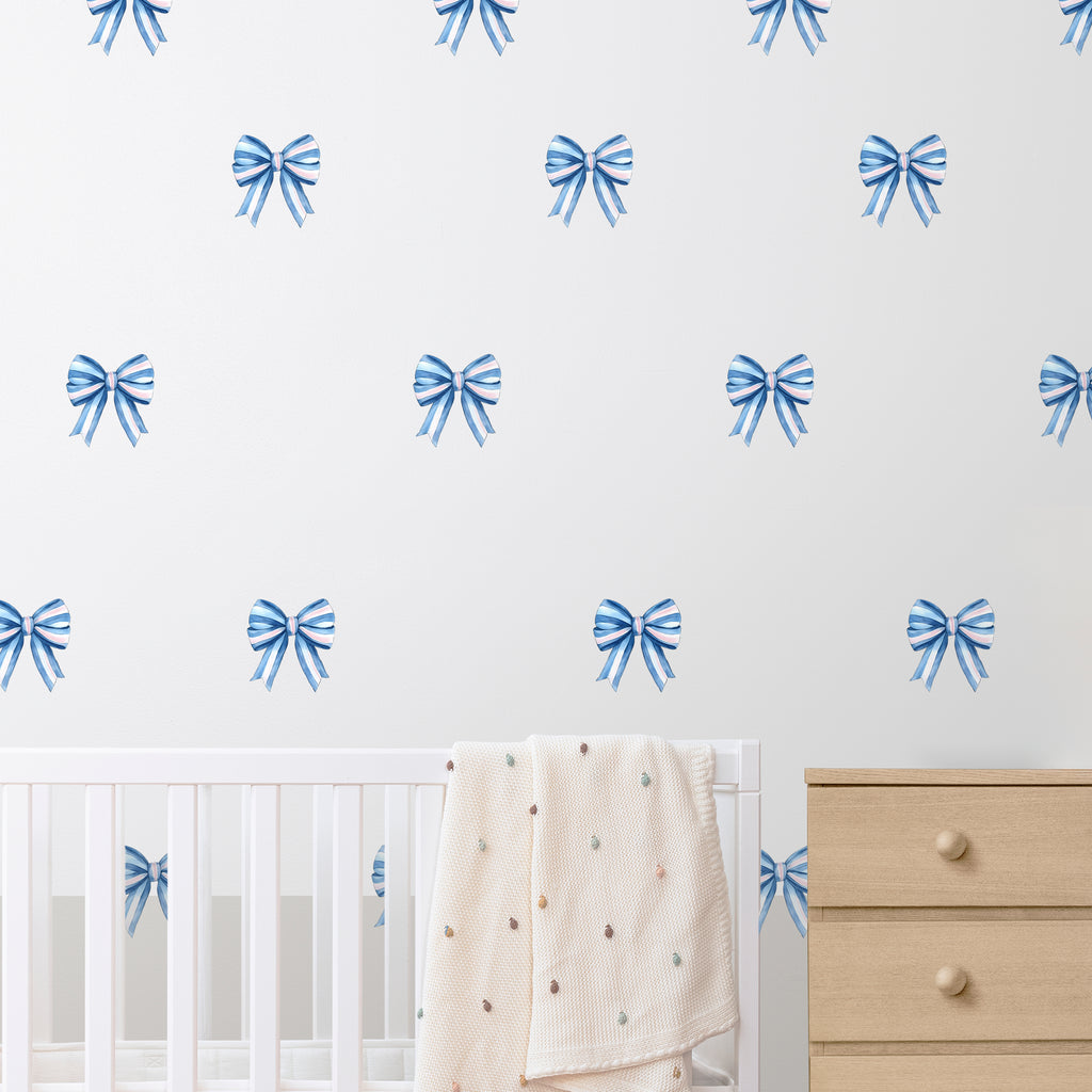 Taffy Stripe Bow Wall Decals