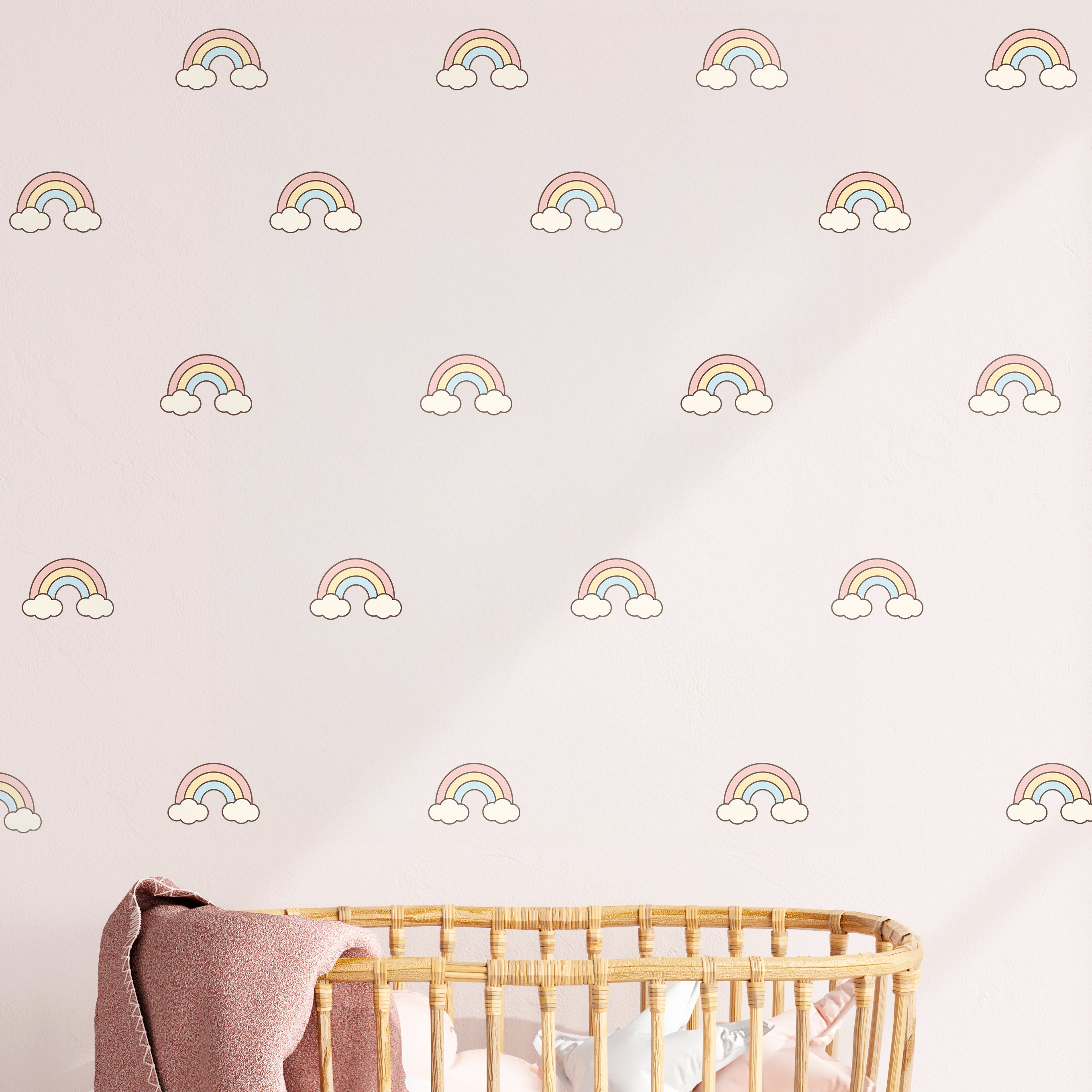 Pastel Boho Rainbows Wall Decals
