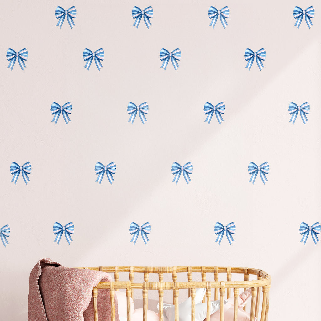 Taffy Stripe Bow Wall Decals