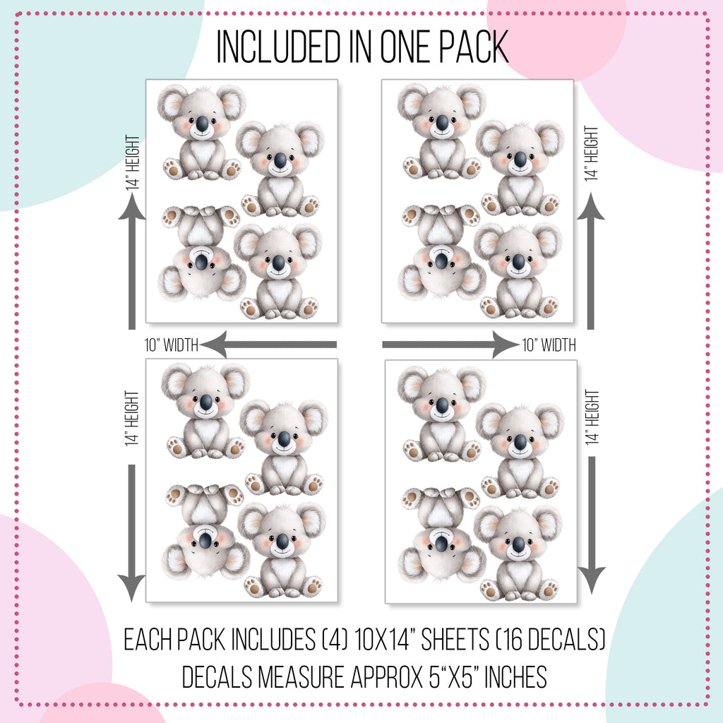 Cute Koala Bear Wall Decals