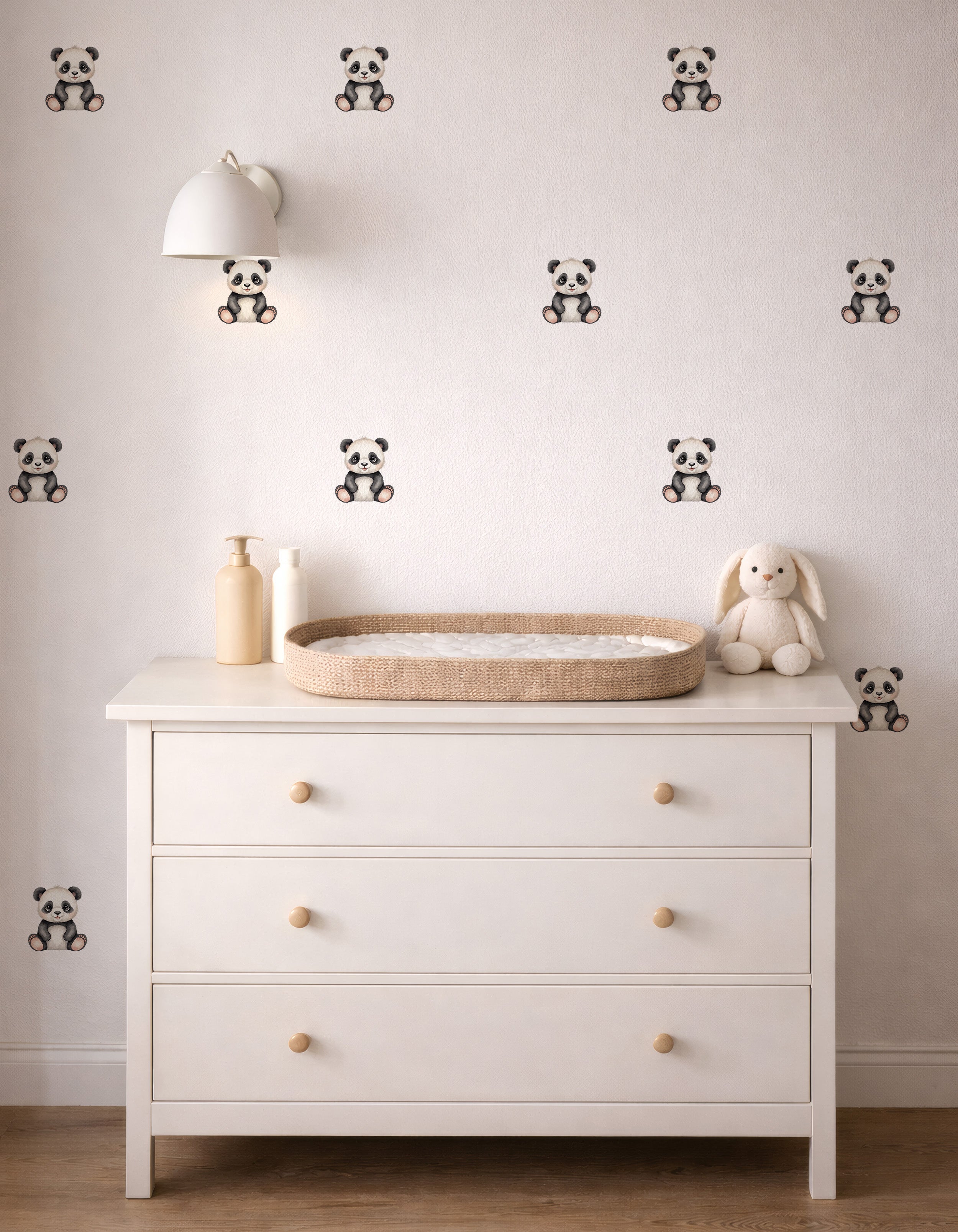 Cute Panda Bear Wall Decals