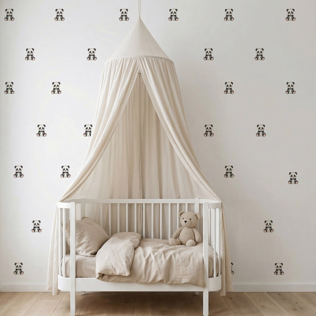 Cute Panda Bear Wall Decals