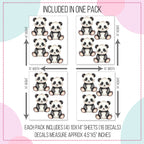 Cute Panda Bear Wall Decals