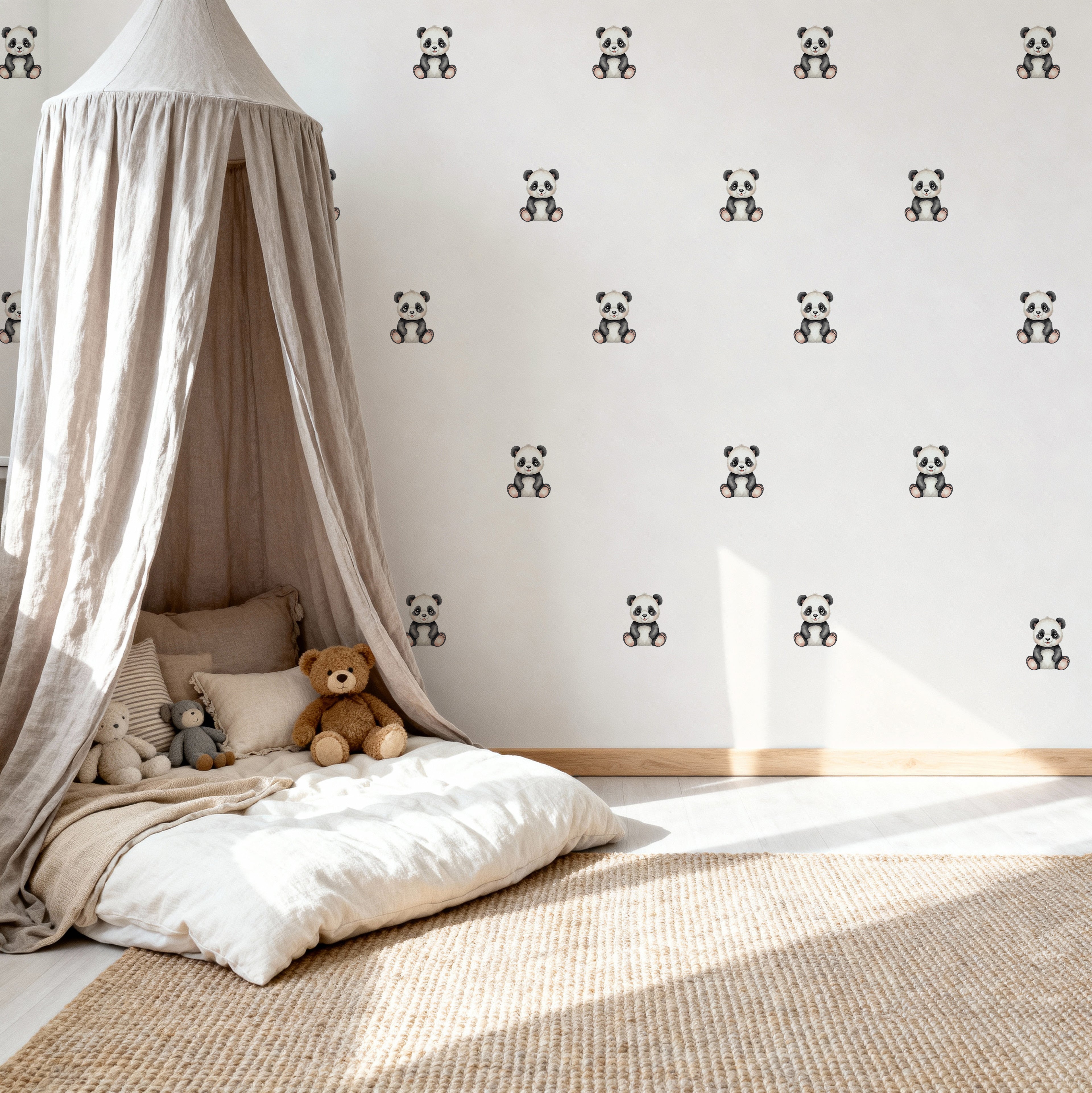 Cute Panda Bear Wall Decals