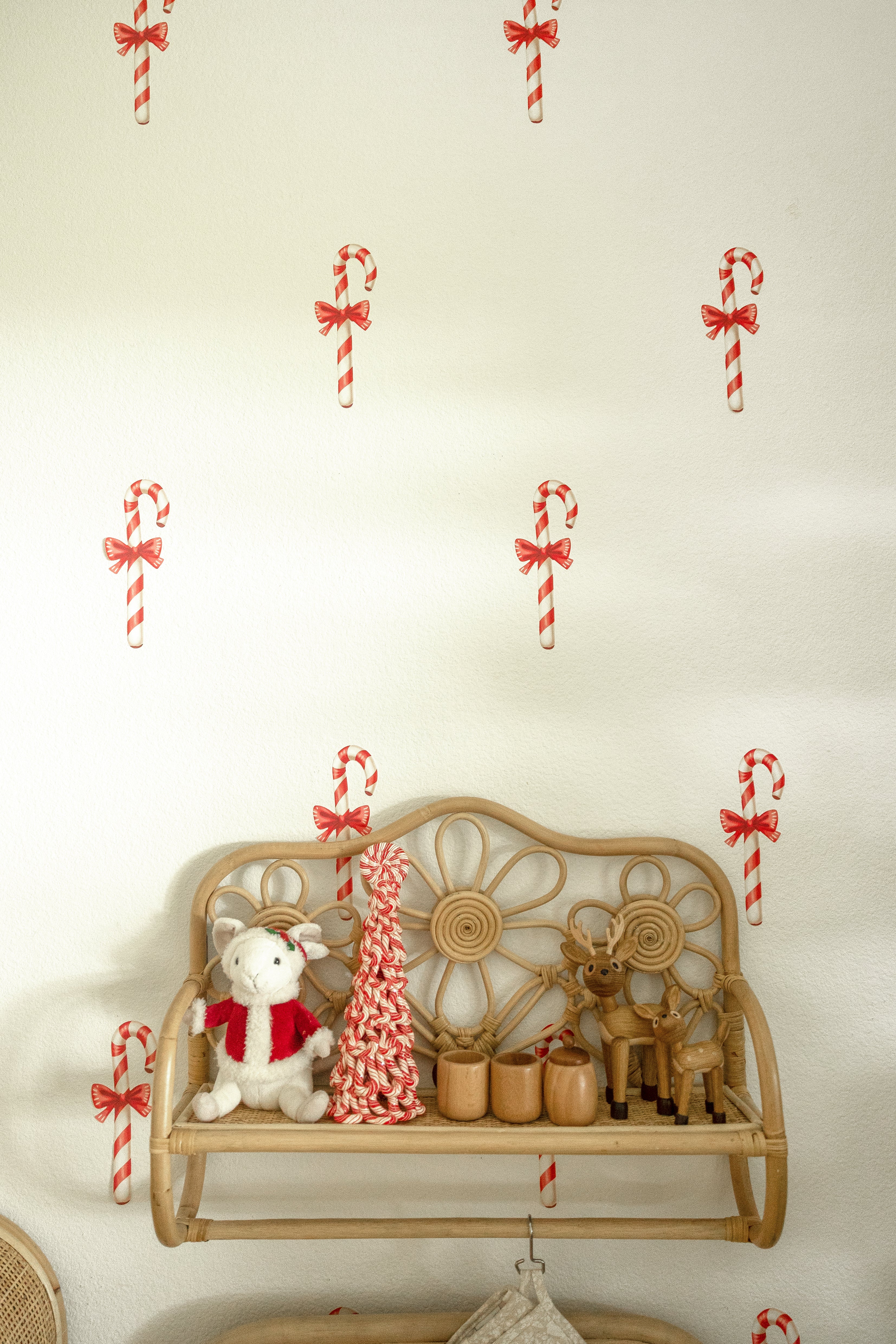 Cute Christmas Candy Cane Wall Decals