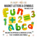Dinosaur Letters & Numbers Magnet Set - For Magnet Magic Wall & More