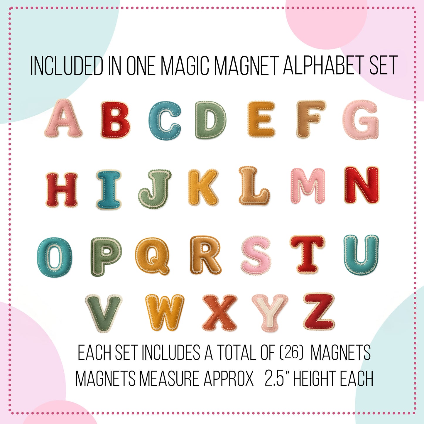 Alphabet Magnet Set - ABC Letters Decorative Magnets, Magnets for Magnet Magic Arch , Play wall Magnets, Educational