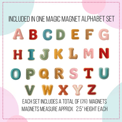 Alphabet Magnet Set - ABC Letters Decorative Magnets, Magnets for Magnet Magic Arch , Play wall Magnets, Educational