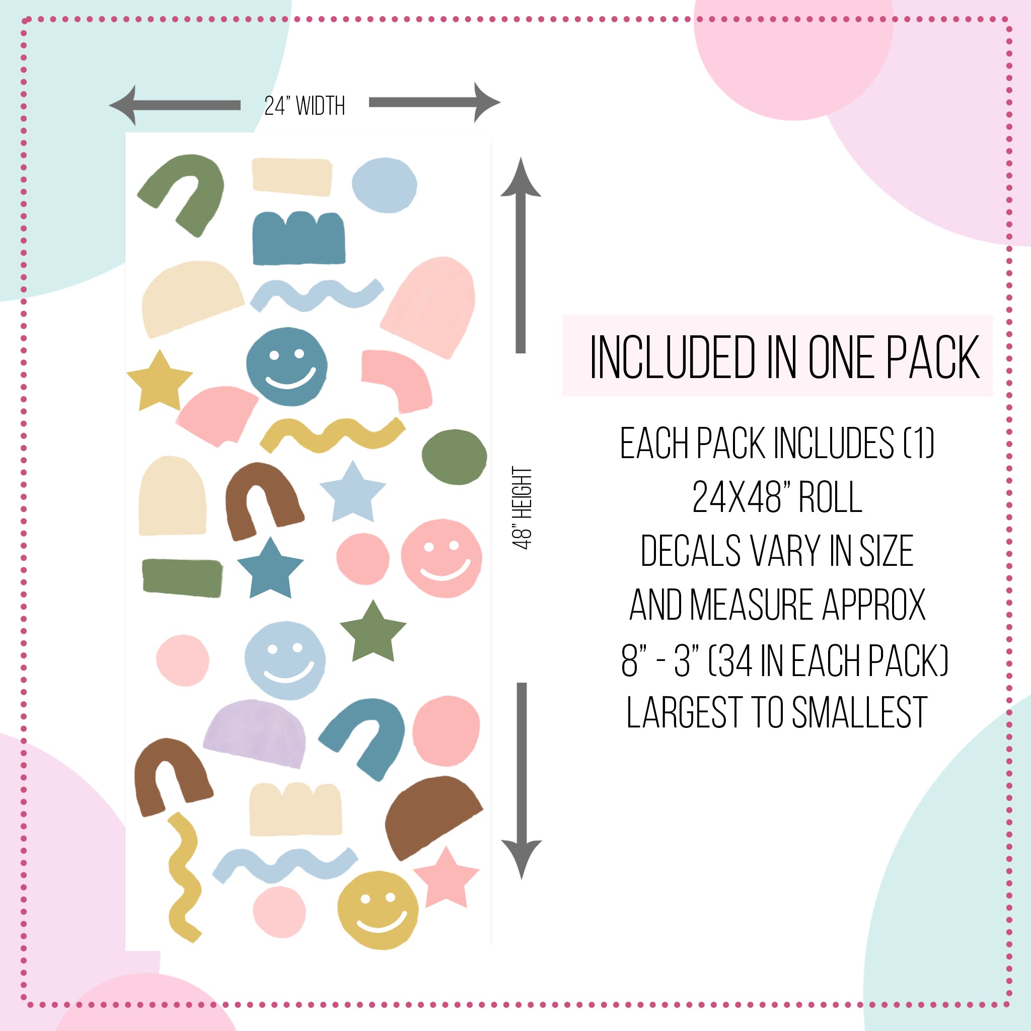 Boho Doodles Wall Decals