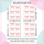 Blush Dot Bows Wall Decals
