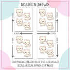 Boho Cats Wall Decals