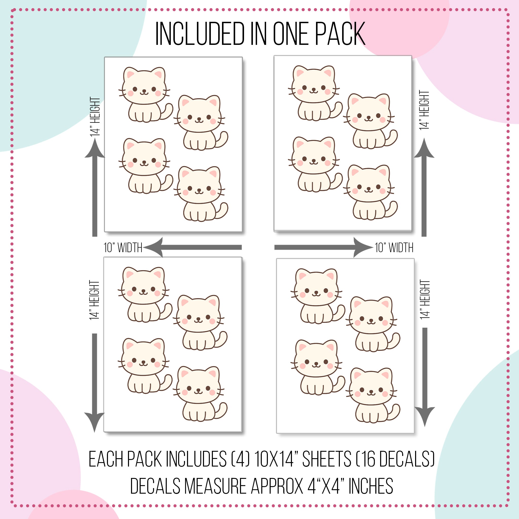 Boho Cats Wall Decals