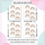 Pastel Boho Rainbows Wall Decals