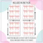 Pearly Pink Bows Wall Decals