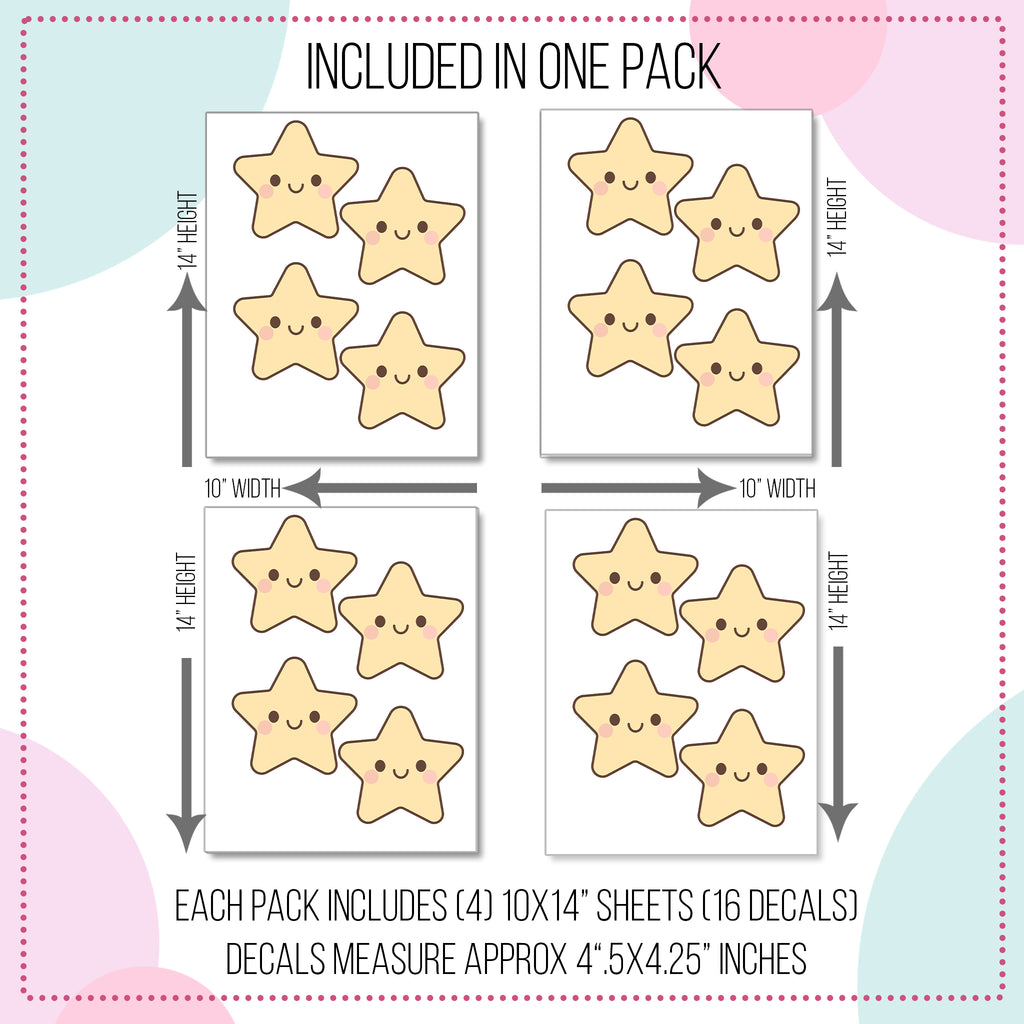 Boho Stars Wall Decals