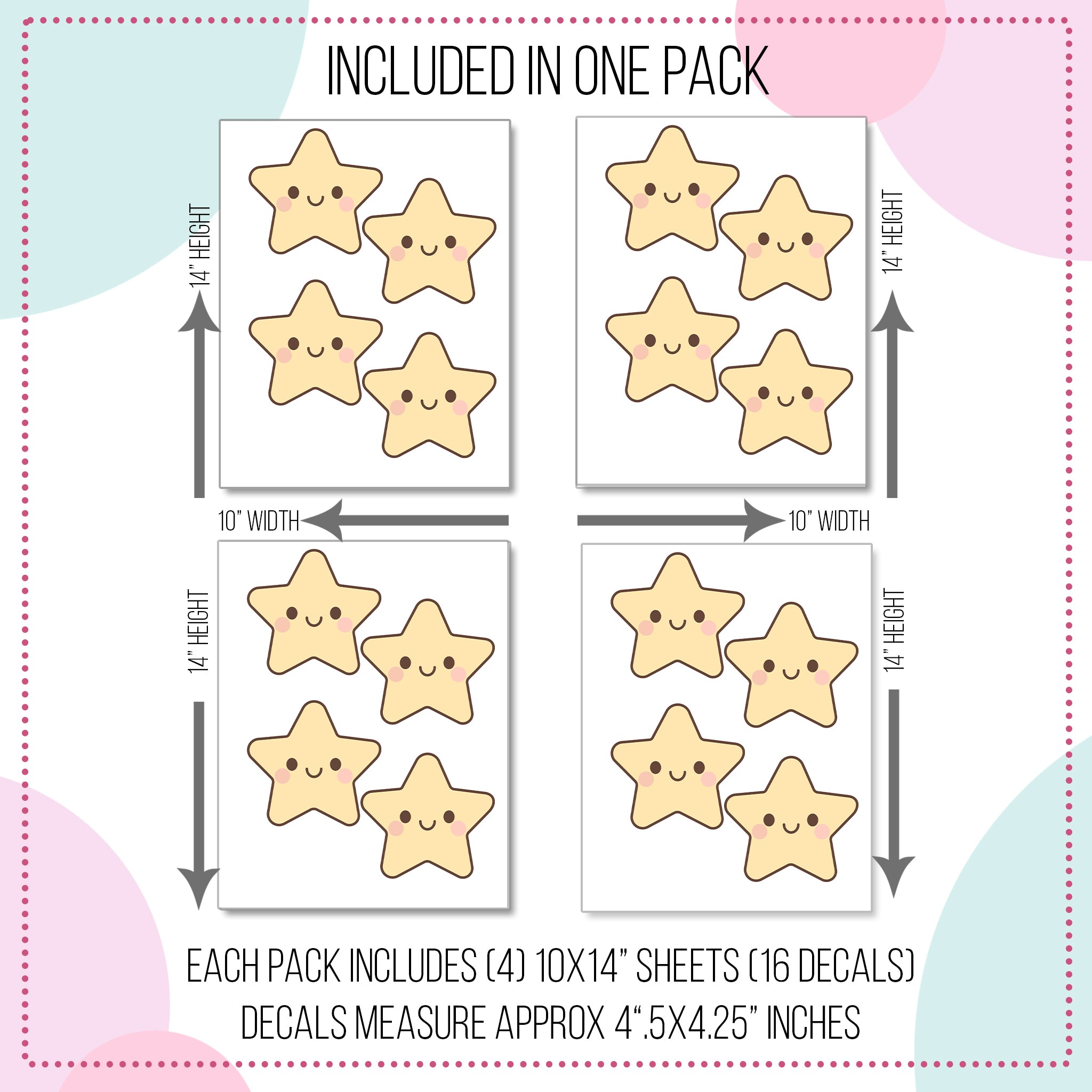 Boho Stars Wall Decals