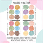 Pastel Watercolor Dots Wall Decals
