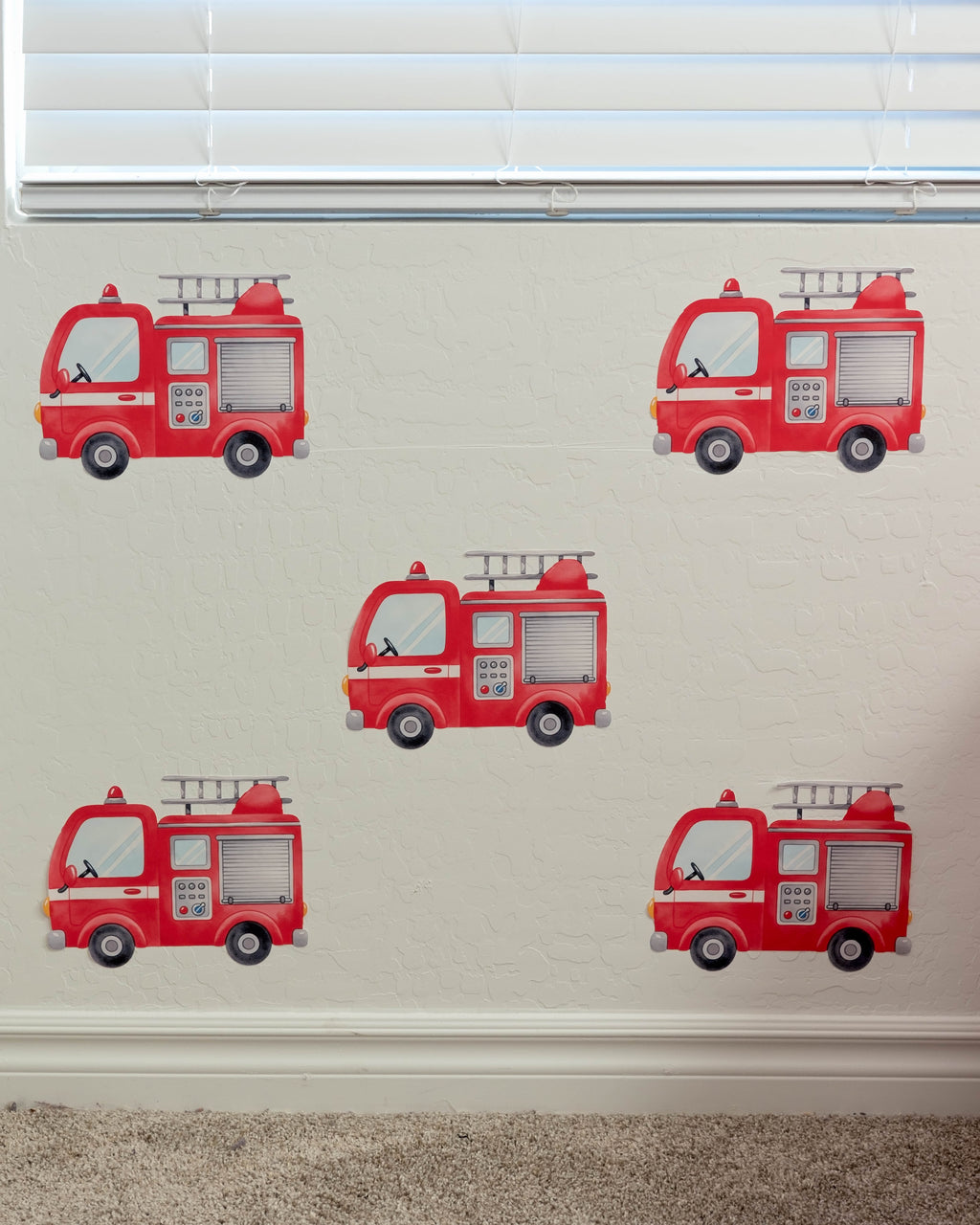 Red Firetruck Wall Decals