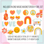 Girls Magnet Set - Fun Kids Magnets For Magnet Magic Wall & More