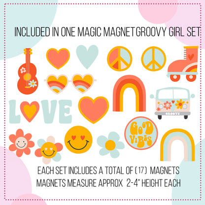 Girls Magnet Set - Fun Kids Decorative Magnets, Magnets for Magnet Magic Arch, Play wall
