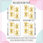 Yellow Gingham Bows Wall Decals