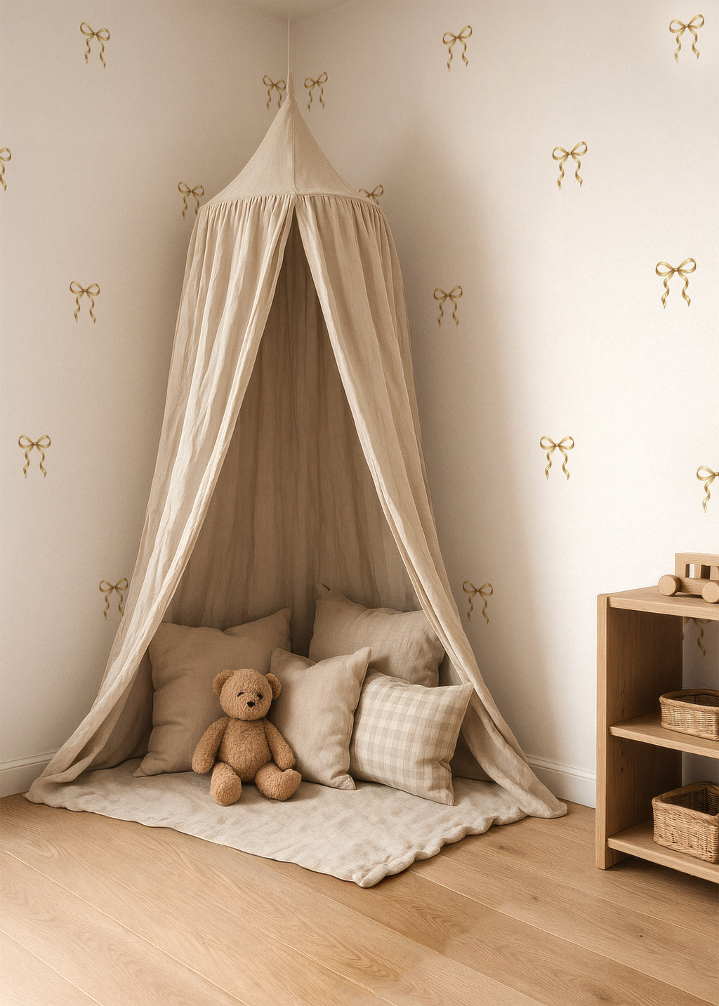 Gold Coquette Bow Wall Decals
