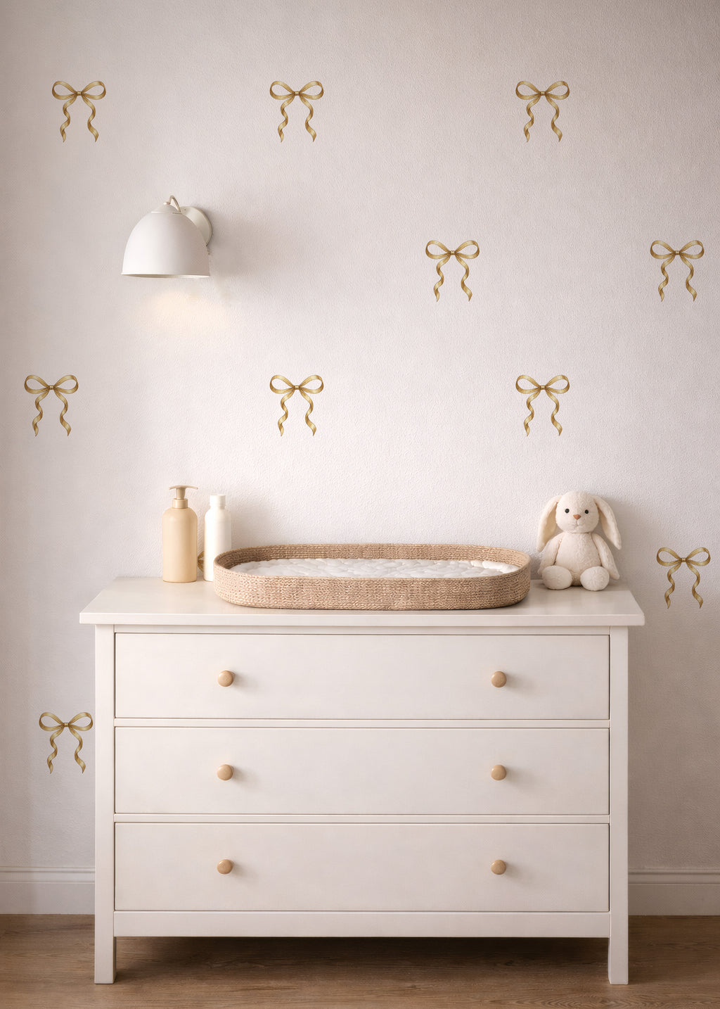 Gold Coquette Bow Wall Decals
