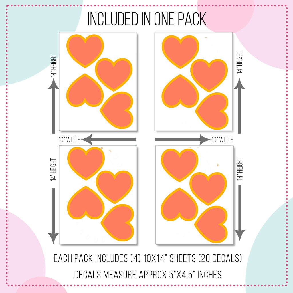 Groovy Heart Wall Decals