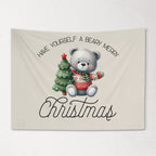 Christmas Banner Have Yourself a Beary Merry Christmas, Kids Fabric Tapestry, Wall art Room Decor (Copy)