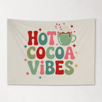 Christmas Banner Hot Cocoa Vibes, Kids Fabric Tapestry, Wall art Room Decor (Copy) (Copy)