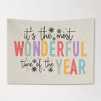 Christmas Banner It's The Most Wonderful Time of the Year, Kids Fabric Tapestry, Wall art Room Decor (Copy) (Copy) (Copy)