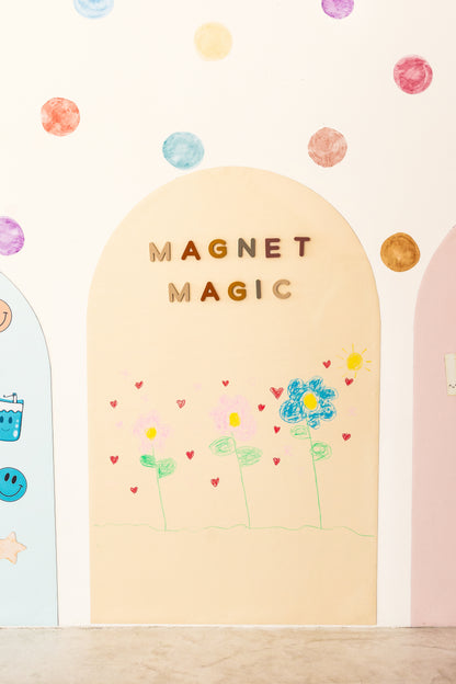 NEW REMOVABLE Large 30x48" Magnet Magic Arch - With Fabric-Grip Technology - Damage-Free Magnetic Wall Decal for Kids, Wall Decal