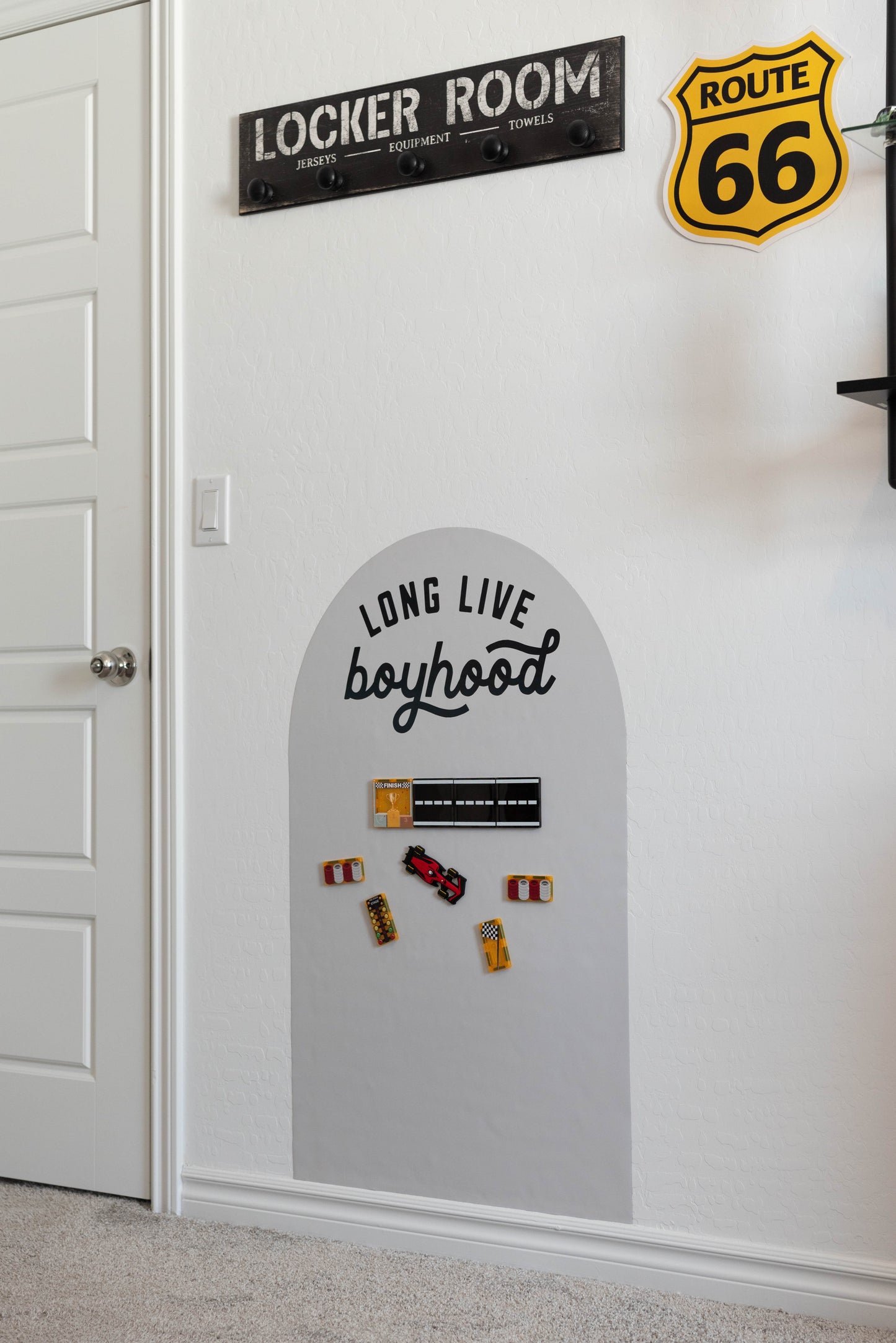 RTS Mini Magnet Magic Arch - Long Live Boyhood - Cream & Army Green Available - Magnetic Wall Decal for Kids