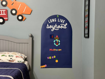 RTS Mini Magnet Magic Arch - Long Live Boyhood - Cream & Army Green Available - Magnetic Wall Decal for Kids
