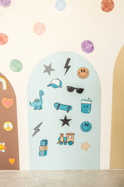 NEW REMOVABLE Magnet Magic Arch - With Fabric-Grip Technology - Damage-Free Magnetic Wall Decal for Kids, Wall Decal